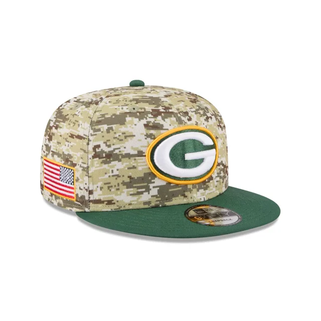 Green Bay Packers 2025 Salut au service Fan Gear 9FIFTY Snapback Hat