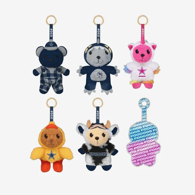 Dallas Cowboys FOOCOOS Peluche Sac Charm Porte-clés Blind Box Série 1