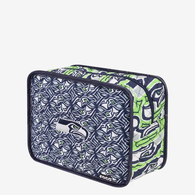 Trousse à maquillage imprimée matelassée Seattle Seahawks