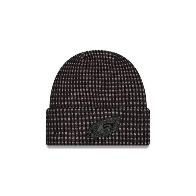 Philadelphia Eagles 2026 Sideline Bonnet en tricot noir à revers pour temps froid