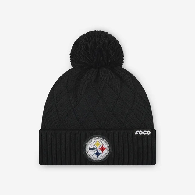 Pittsburgh Steelers Bonnet croisé avec logo principal en strass