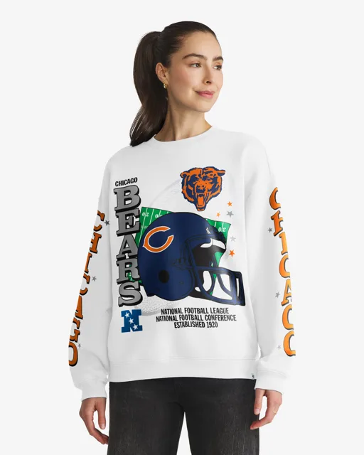 Chicago Bears ÉQUIPAGE SURDIMENSIONNÉ HISTORIQUE THUNDEROUS '47 POUR FEMMES