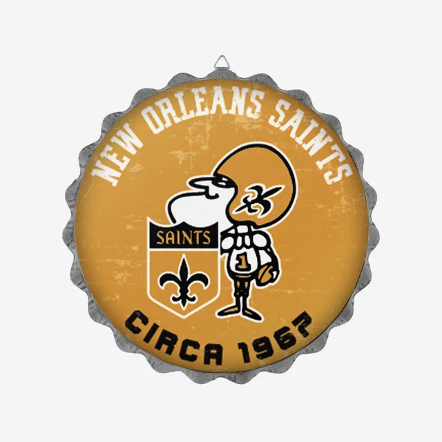 New Orleans Saints Panneau mural rétro avec bouchon de bouteille