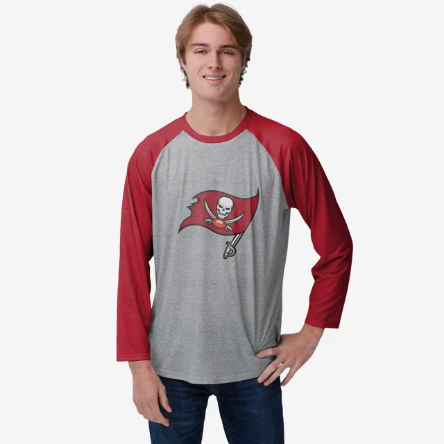 Tampa Bay Buccaneers T-shirt raglan gris à grand logo
