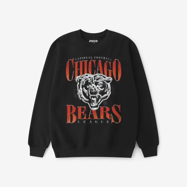 Chicago Bears Sweat-shirt à col rond chromé Stack