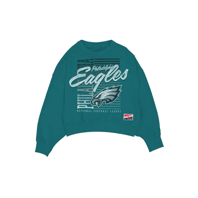 Philadelphia Eagles Throwback Col rond délavé pour femme