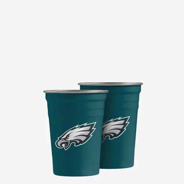 Philadelphia Eagles Lot de 2 gobelets réutilisables en acier inoxydable de 16 oz