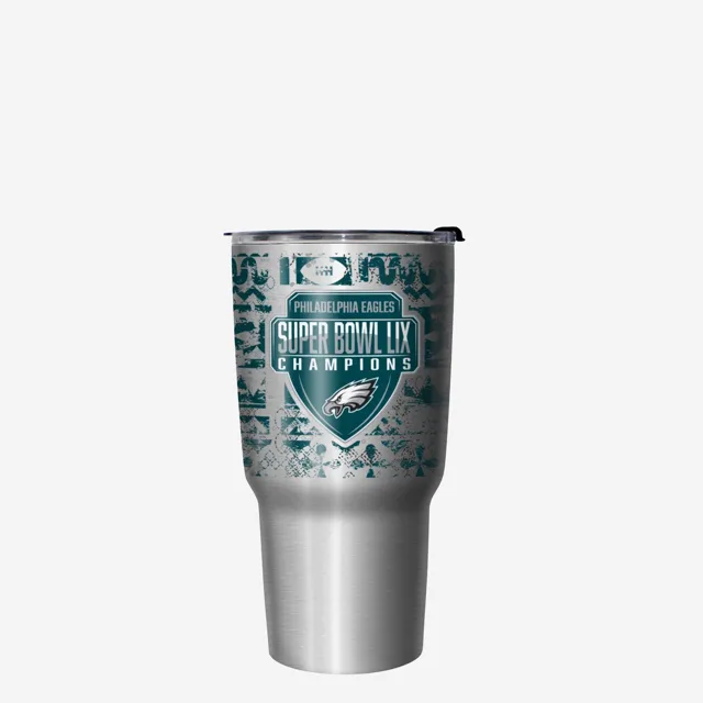 Philadelphia Eagles Super Bowl LIX Champions Pochoir Argent 27 oz Gobelet en acier inoxydable