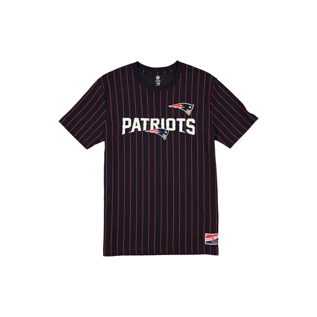 New England Patriots T-shirt rétro à fines rayures