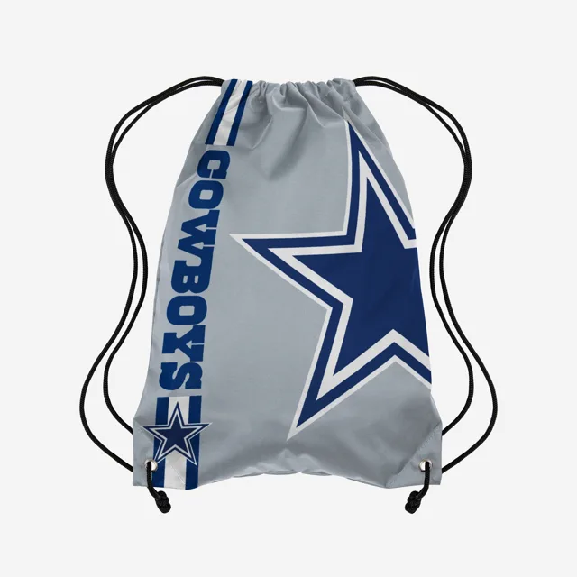Dallas Cowboys Sac à dos à cordon de serrage avec grand logo de couleur alternative gris