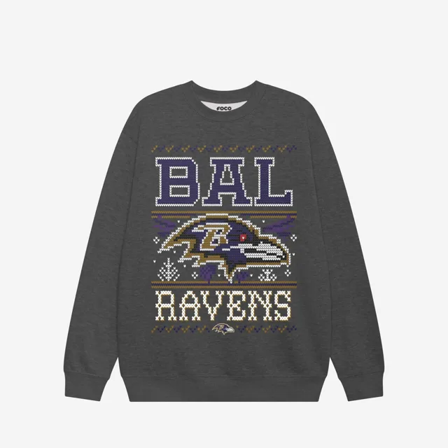 Baltimore Ravens Sweat-shirt à col rond des fêtes