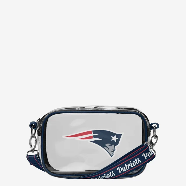 Sac à bandoulière transparent New England Patriots Team Stripe