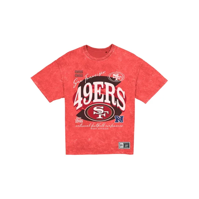 San Francisco 49ers T-shirt délavé surdimensionné pour femme