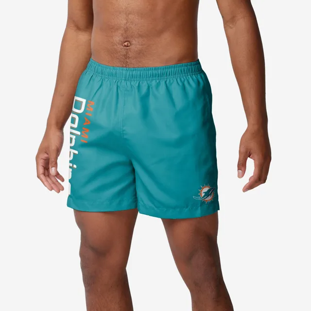 Miami Dolphins Maillot de bain uni Wordmark 5,5"