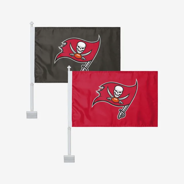 Tampa Bay Buccaneers Lot de 2 drapeaux de voiture solides