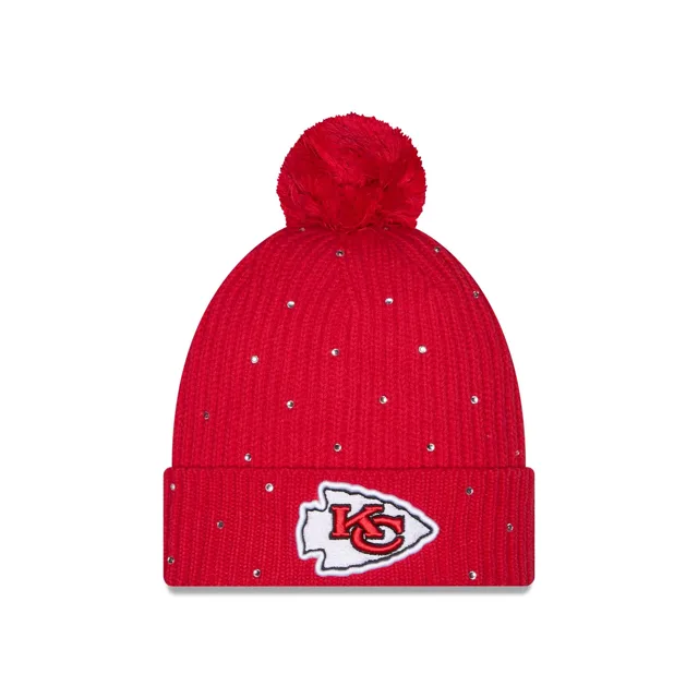 Kansas City Chiefs Bonnet en tricot à pompon strass pour femme