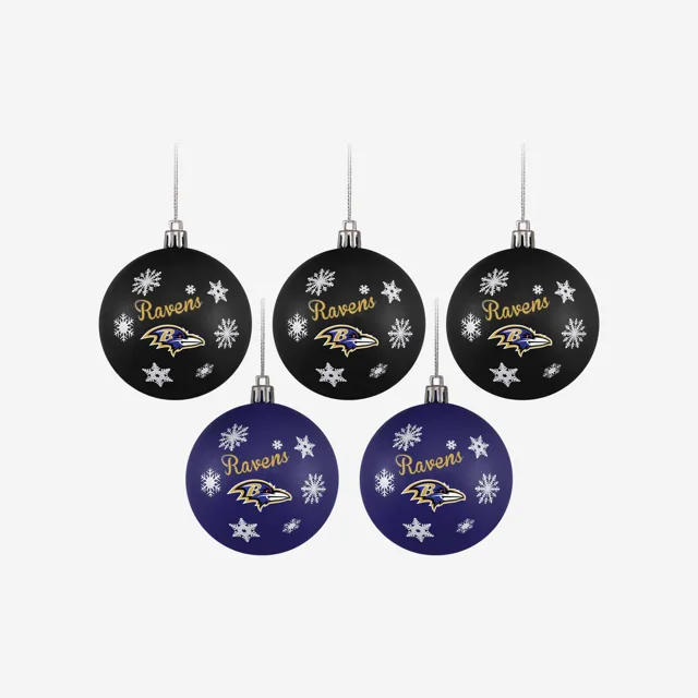 Baltimore Ravens Lot de 5 boules incassables