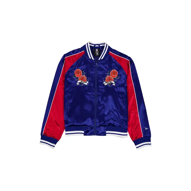 Buffalo Bills Veste universitaire en satin fleuri pour femme