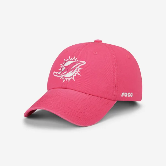 Casquette décontractée Miami Dolphins magenta et blanche