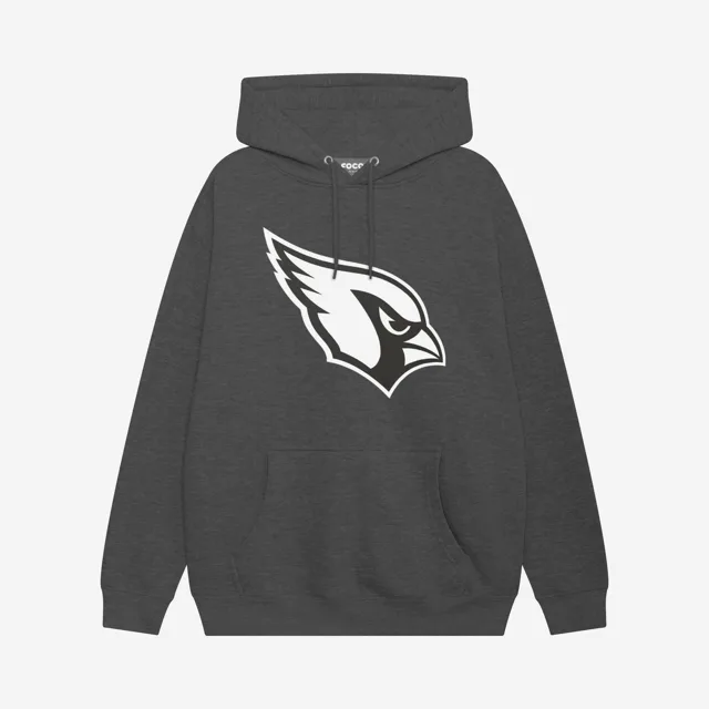 Arizona Cardinals Sweat à capuche avec logo principal noir et blanc