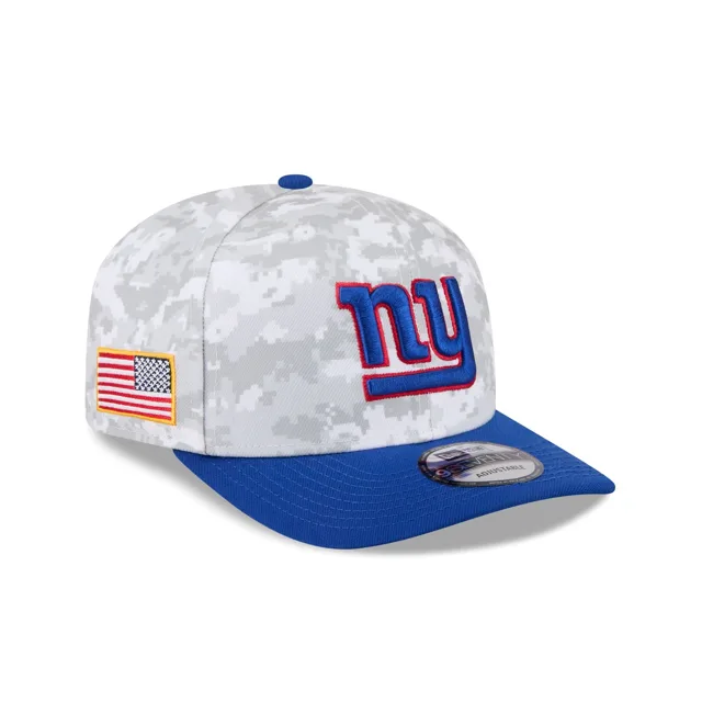 New York Giants 2025 Salut au service Fan Gear 9SEVENTY Chapeau extensible à bouton-pression