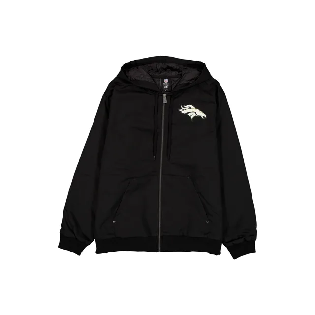 Denver Broncos Veste noire entièrement zippée avec logo camouflage