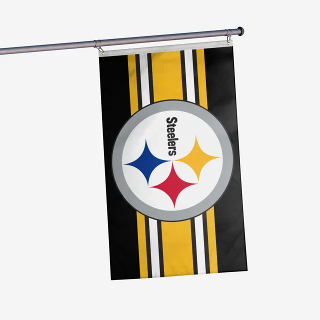 Pittsburgh Steelers Drapeau horizontal à rayures avec grand logo