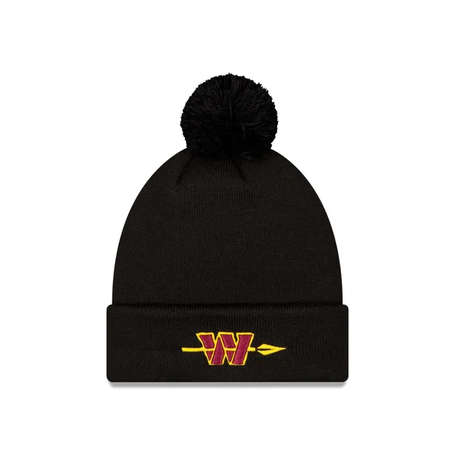 Washington Commanders Bonnet en tricot à pompon Hail Raiser