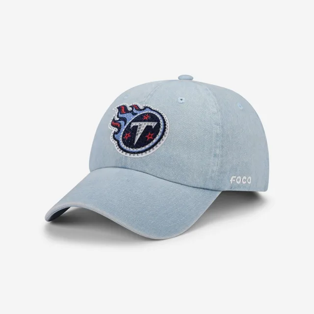 Tennessee Titans Casquette décontractée en denim avec logo strass