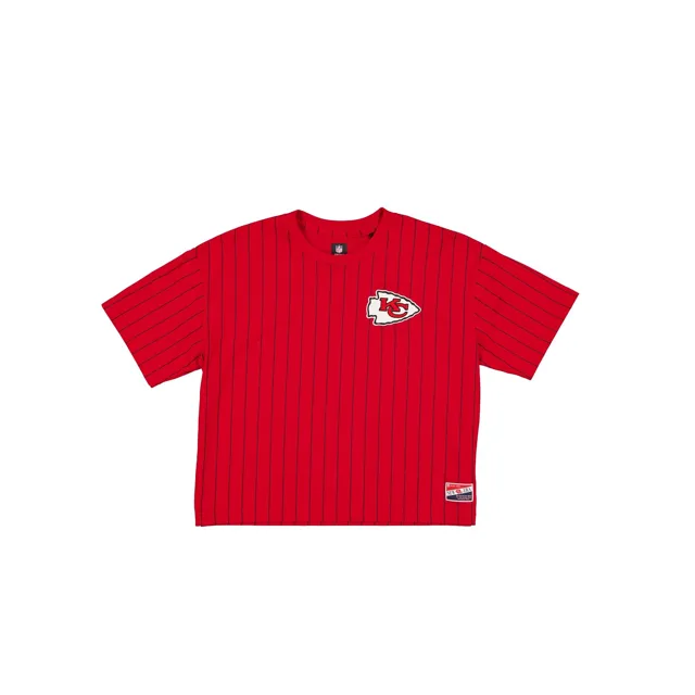 Kansas City Chiefs Throwback T-shirt court à fines rayures pour femmes