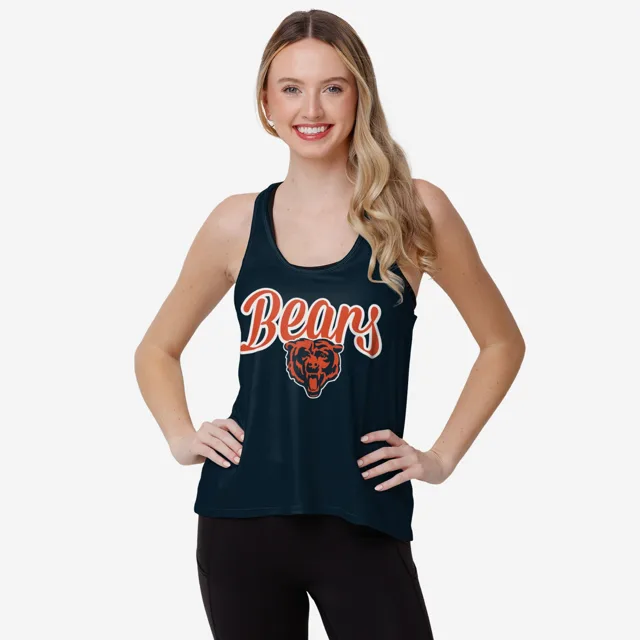 Chicago Bears Haut sans manches à rayures Wordmark Team pour femmes