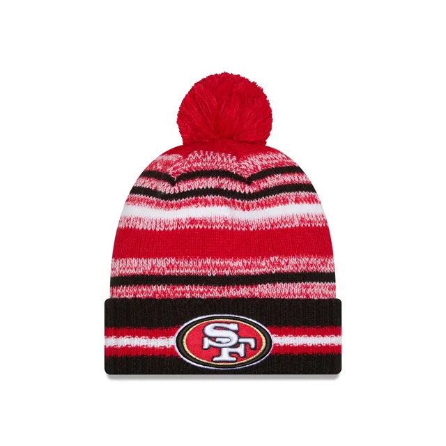 San Francisco 49ers Bonnet tricoté à pompons