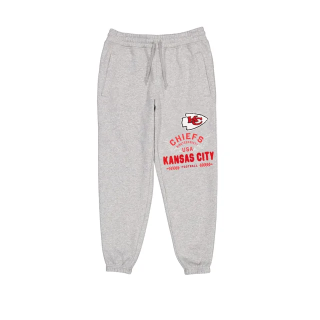 Kansas City Chiefs Pantalon de survêtement universitaire gris chiné