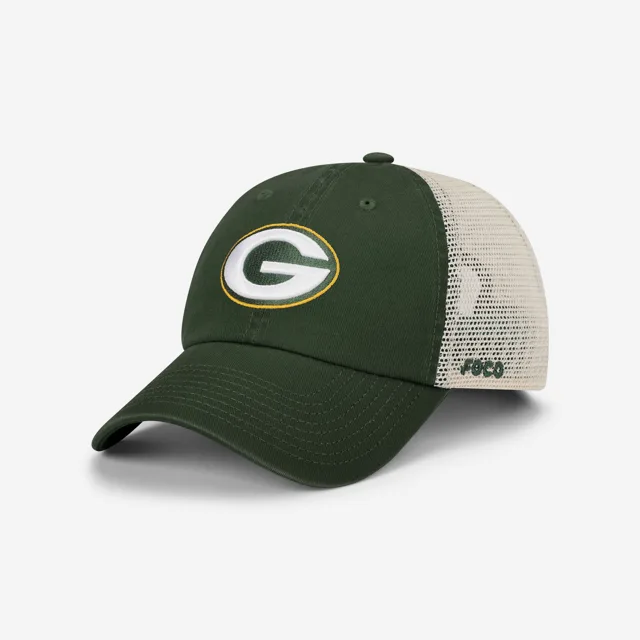 Green Bay Packers Casquette de camionneur décontractée avec logo principal