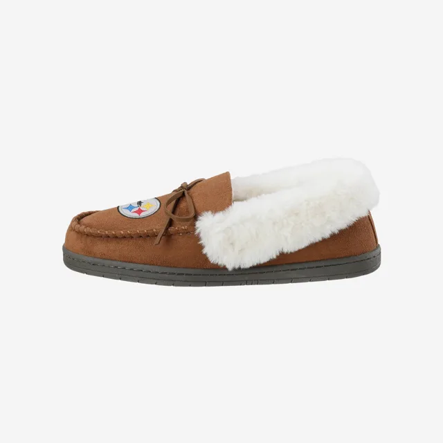 Pittsburgh Steelers Pantoufles mocassins beiges pour femmes