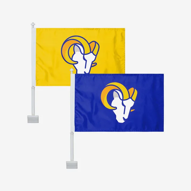 Los Angeles Rams Lot de 2 drapeaux de voiture solides