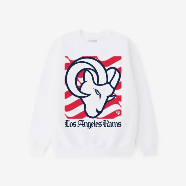 Los Angeles Rams Sweat-shirt à col rond avec logo American Heritage