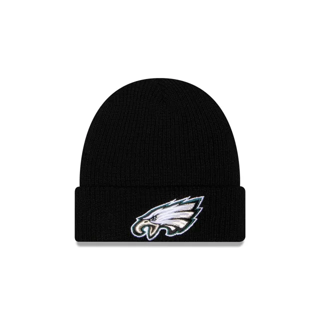 Philadelphia Eagles Bonnet en tricot noir à revers