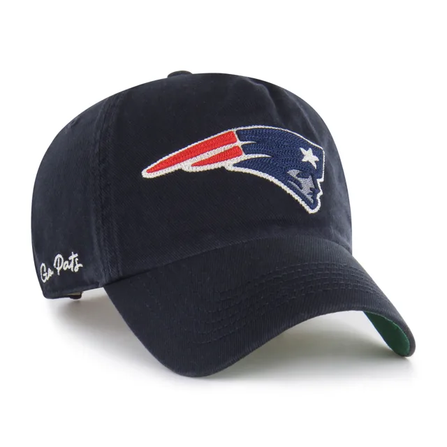 New England Patriots POINT CÔTÉ DE CHAÎNE '47 NETTOYAGE PINCÉ SUR LE DEVANT
