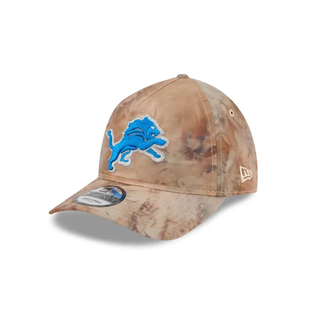Detroit Lions Chapeau réglable en nylon lavé marron 9TWENTY A-Frame