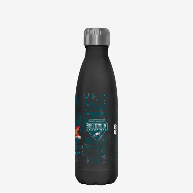 Philadelphia Eagles Super Bowl LIX Champions Pochoir Noir Bouteille en acier inoxydable de 17 oz