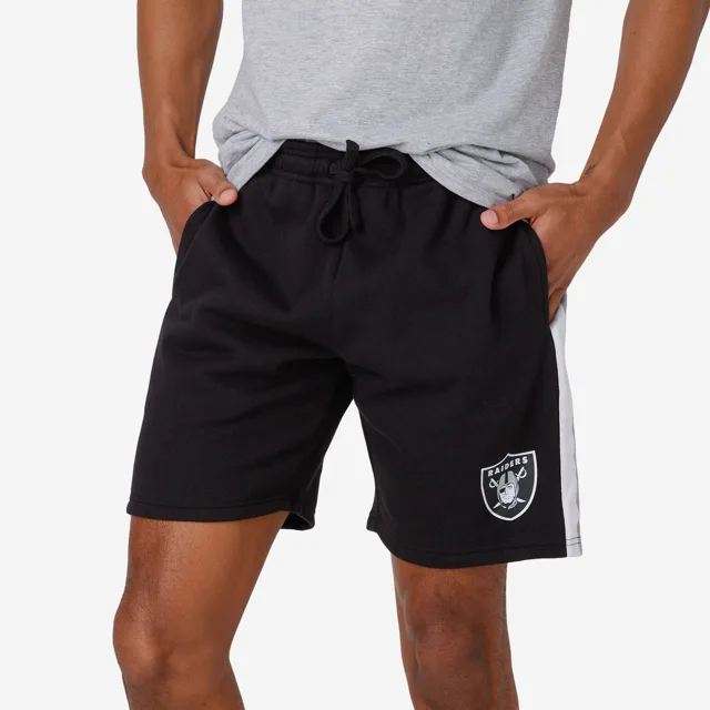 Las Vegas Raiders Short en polaire à rayures latérales