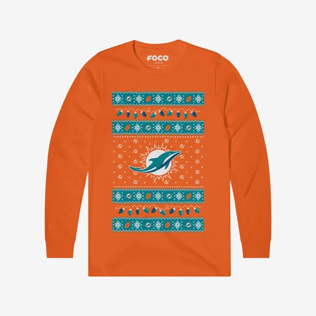 Miami Dolphins Pull à manches longues Holiday Lights