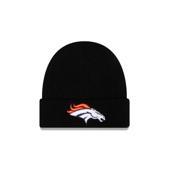 Denver Broncos Bonnet en tricot noir à revers