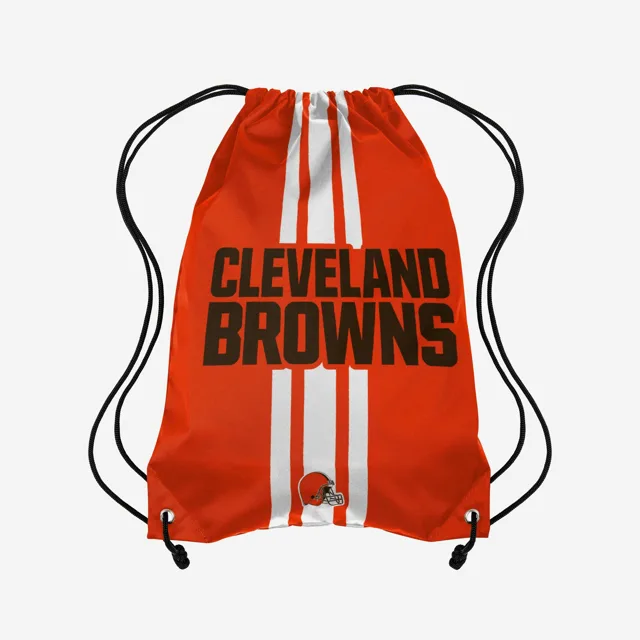 Cleveland Browns Sac à dos avec cordon de serrage Team Stripe Wordmark