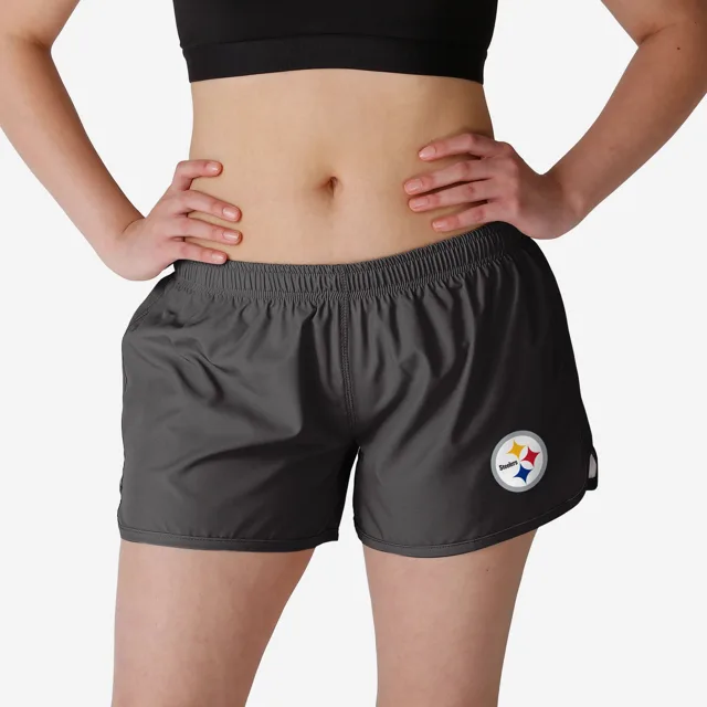Pittsburgh Steelers Short de course solide pour femme