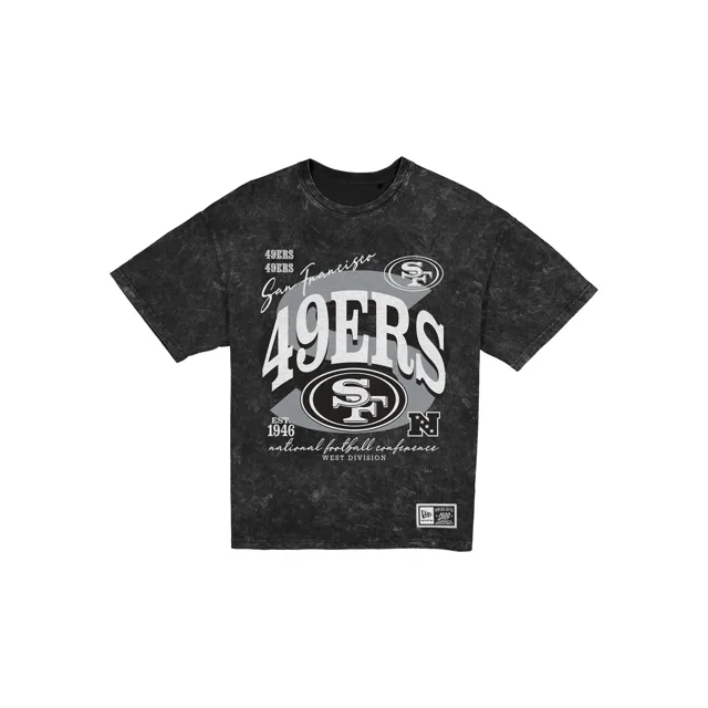 San Francisco 49ers T-shirt surdimensionné noir délavé pour femme