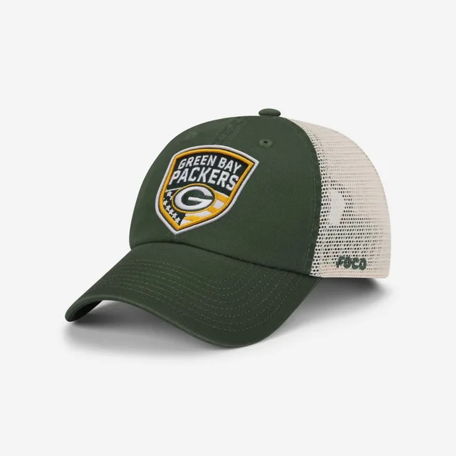 Green Bay Packers Casquette de camionneur décontractée avec patch Americana