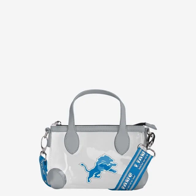 Detroit Lions Mini sac à main à bandoulière transparent avec grand logo