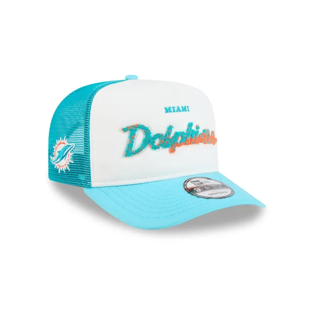 Miami Dolphins Fade Script 9FIFTY Casquette de camionneur A-Frame
